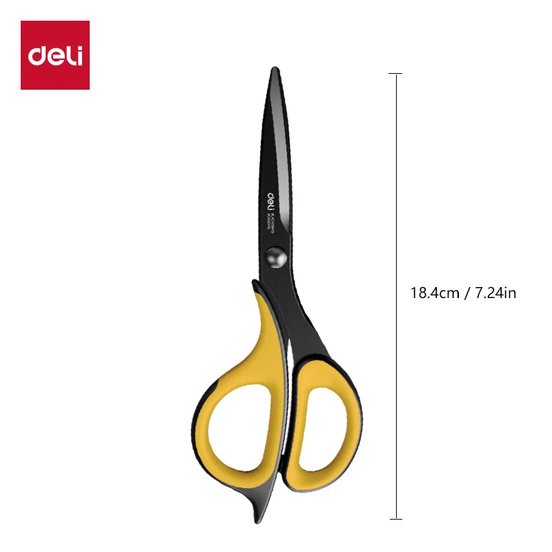 Deli Anti-Stick Stainless Steel Scissors – For School, Office & Crafts