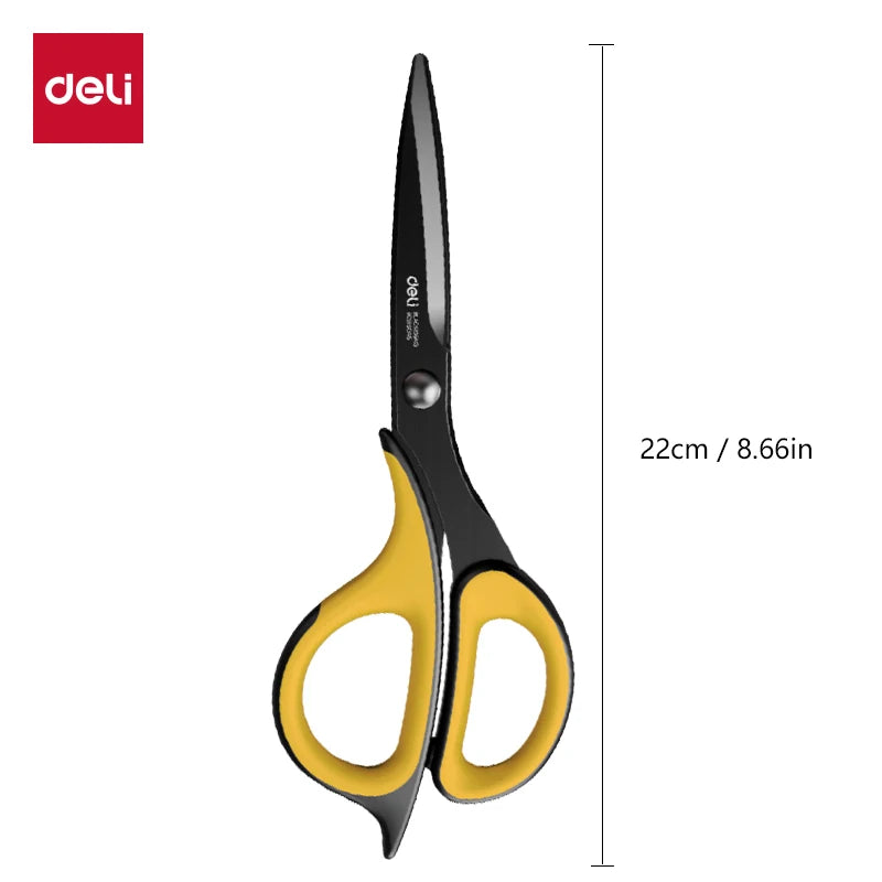 Deli Anti-Stick Stainless Steel Scissors – For School, Office & Crafts