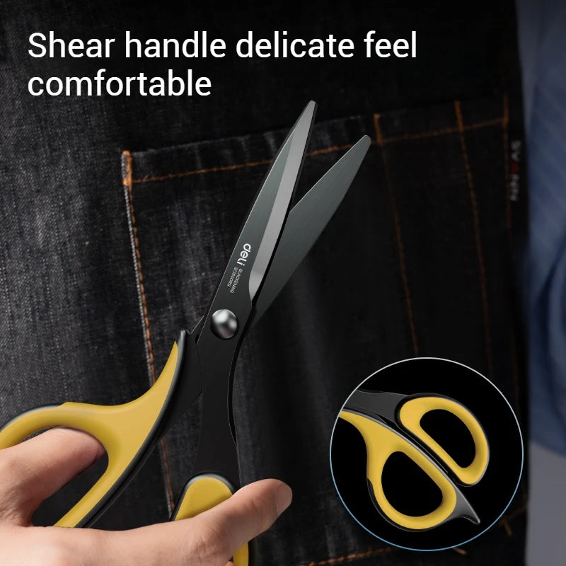 Deli Anti-Stick Stainless Steel Scissors – For School, Office & Crafts